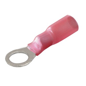 GBC Ακροδέκτης καλωδίου 0,5-1,5mm Θερμοσυστελλόμενος με οπή Φ.4,3mm(Max) - M4 κόκκινος 10 τμχ Ακροδέκτες